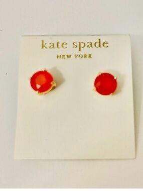 ❤️🔥kate spade - Red Vibrant Geranium Stud Earrings - OS